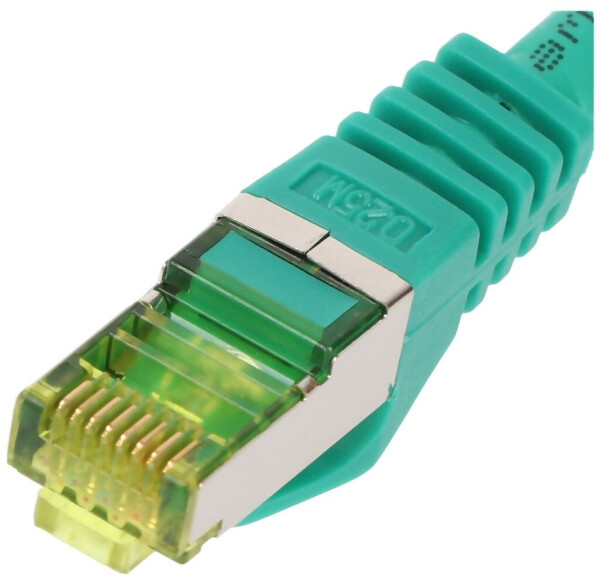 Goobay RJ45 Patchkabel CAT 6A S/FTP (PiMF) 500 MHz mit CAT 7 Rohkabel Grün 0,25m (91568), Bild 4