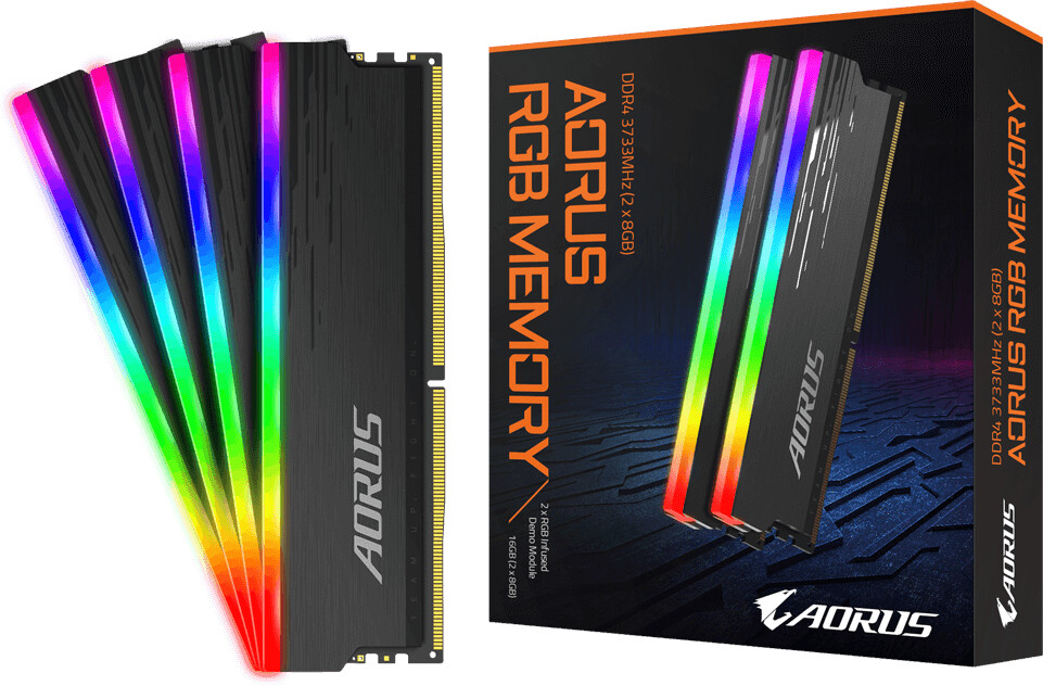 GigaByte AORUS RGB Kit 16 Go deux barrettes DDR4-3733 with RGB Demo Kit (GP-ARS16G37D)