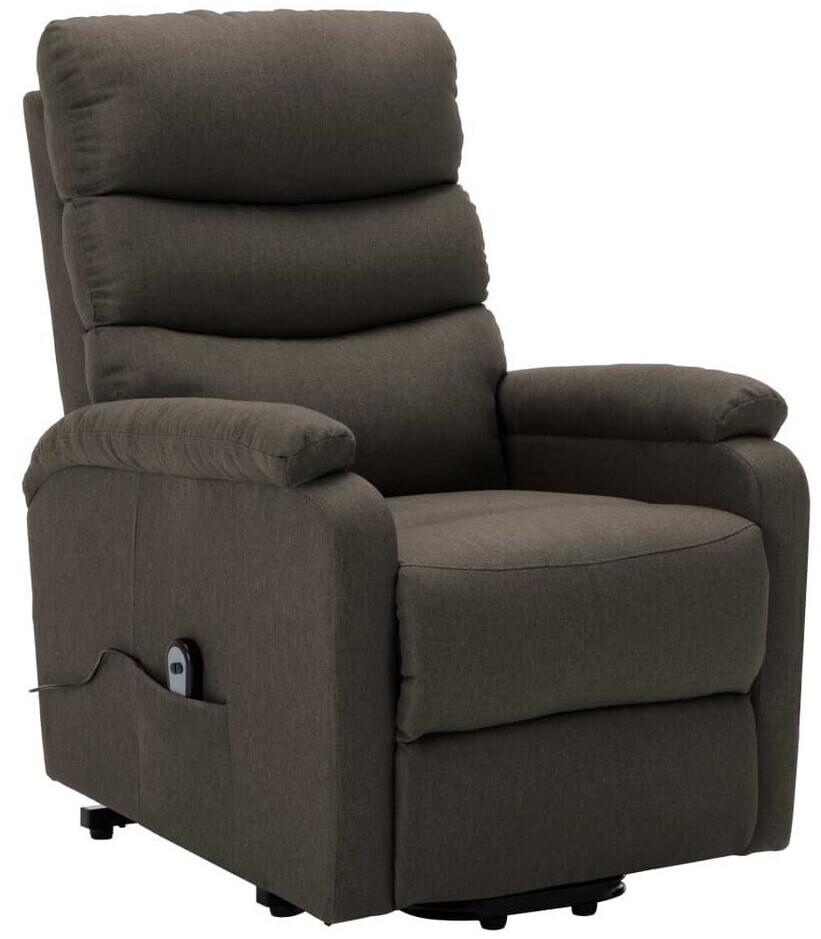 vidaXL Tv armchair with stand-up support, electric, fabric (3212) Taupe