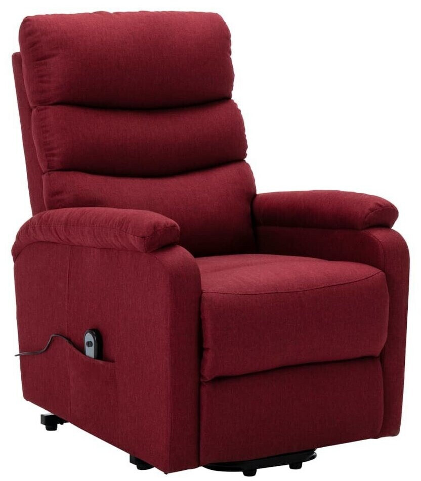 vidaXL Tv armchair with stand-up support, electric, fabric (3212) Winered