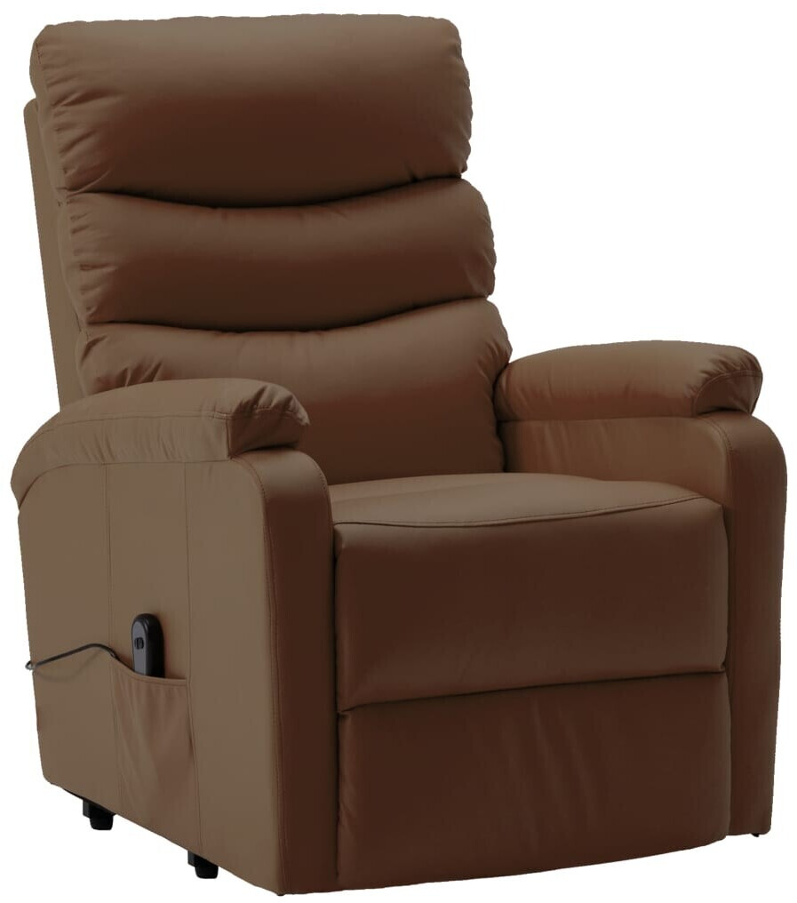 vidaXL Tv armchair with stand-up support, electric, Synthetic Leather (3212) Brown