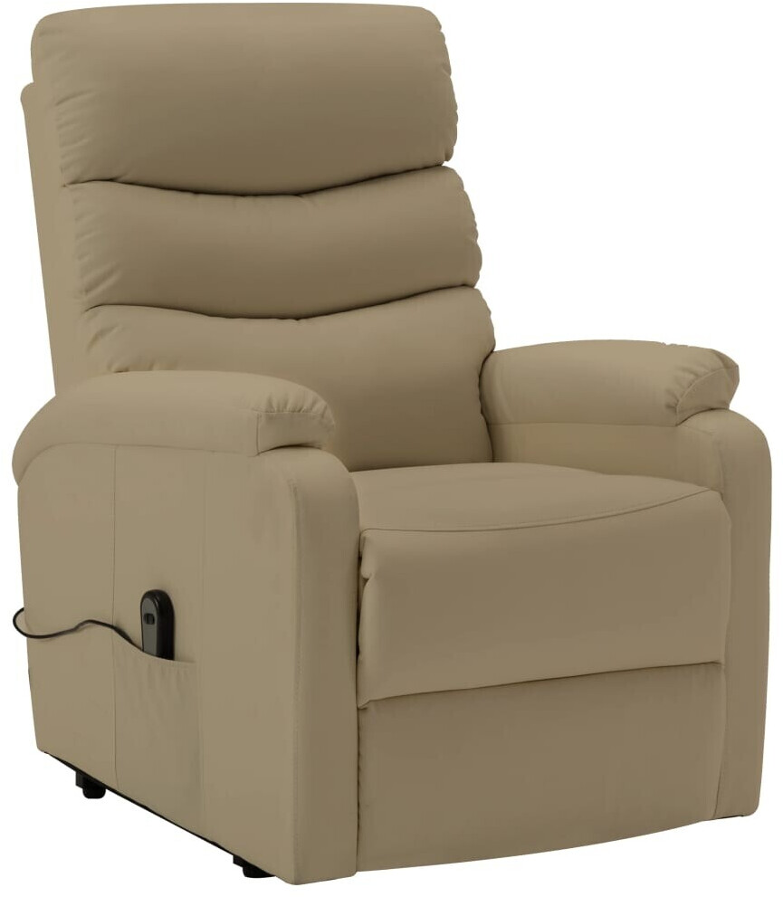vidaXL Tv armchair with stand-up support, electric, Synthetic Leather (3212) Cappucino