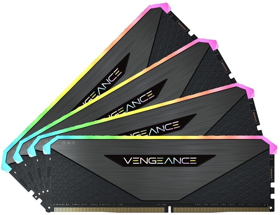 Corsair Vengeance RGB RT Kit 64 Go quatre barrettes DDR4-3600 CL18  (CMN64GX4M4Z3600C18) au meilleur prix sur