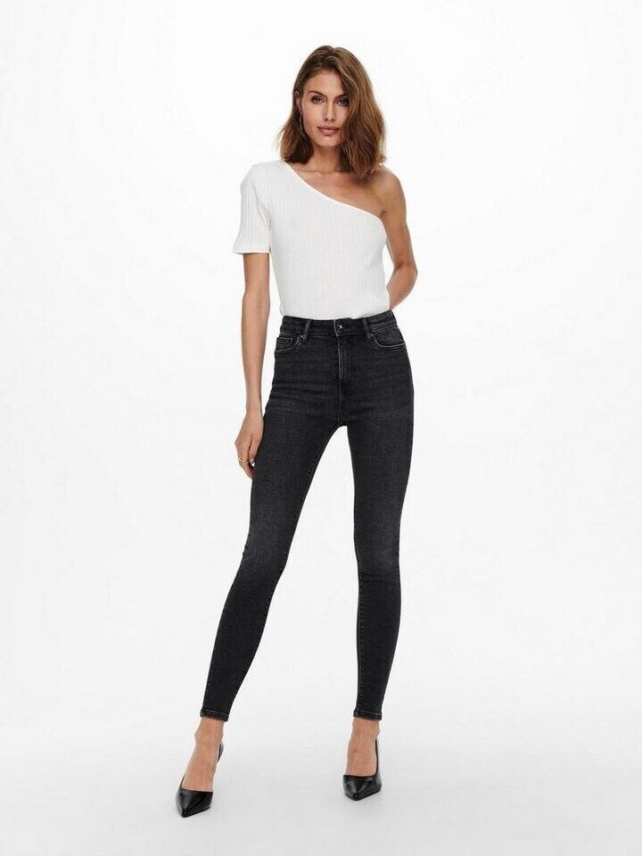Only Mila HW Ankle Skinny Fit Jeans 15231277 black denim ab 26