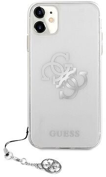Guess TPU Big 4G Logo Silver for Apple iPhone 11 Transparent