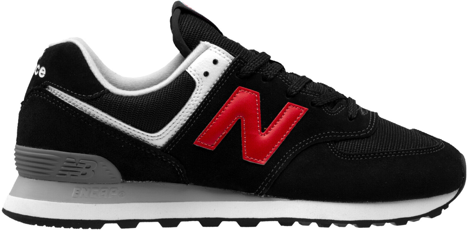 Red and black shop new balance 574