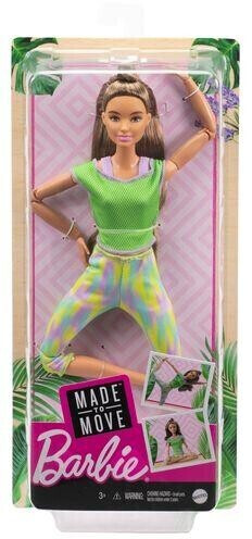 Buy Barbie Made to Move - (brunette) in green yoga outfit (GXF05