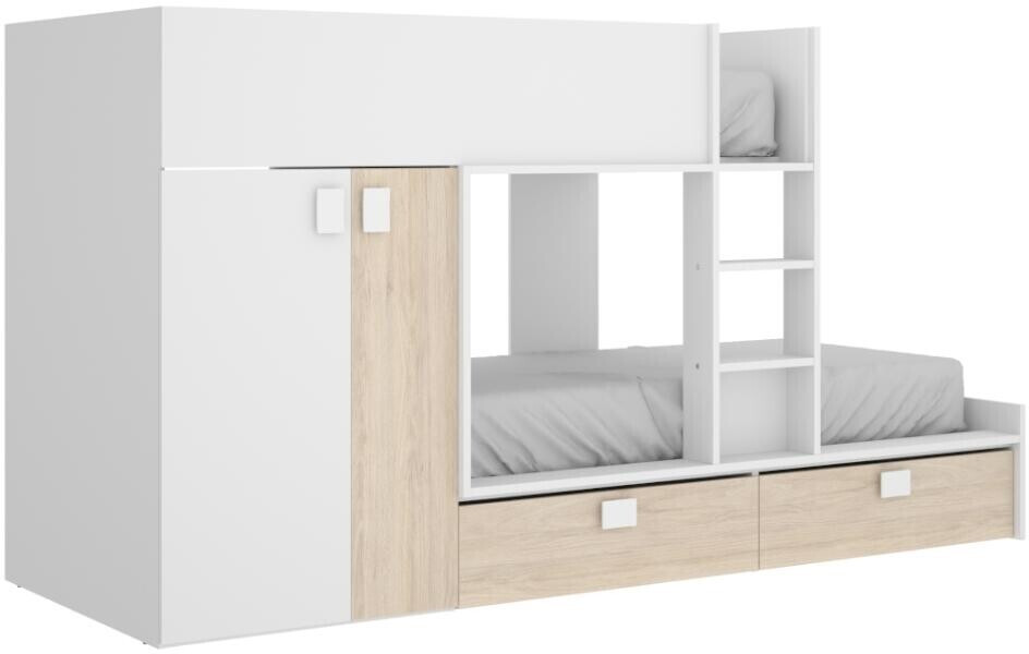 Vente-unique Juanito 90x190cm without Mattress Oak