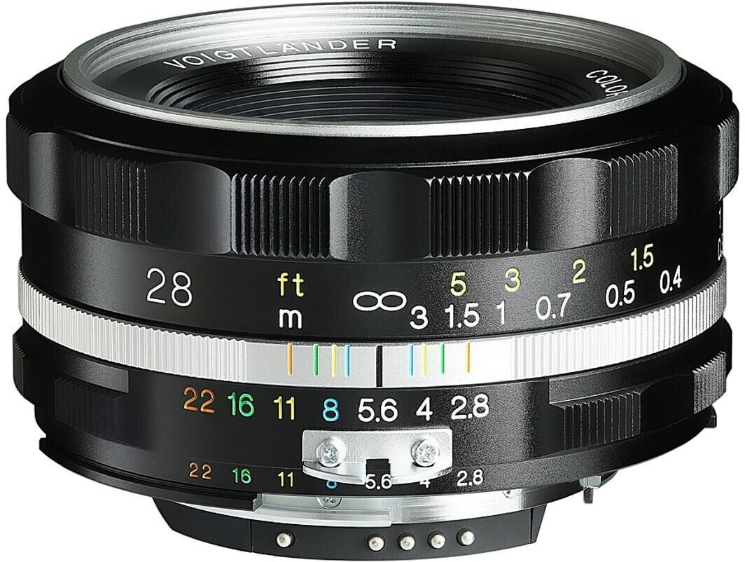 Voigtländer 28mm f2.8 Color Skopar SLIIs Nikon Black/Silver