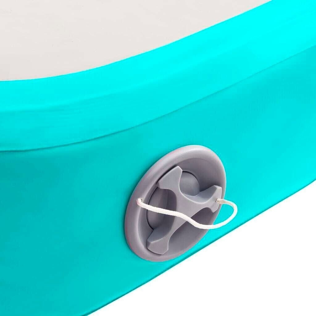 vidaXL Inflatable Gym Mat with Pump 800 x 100 x 15 cm green