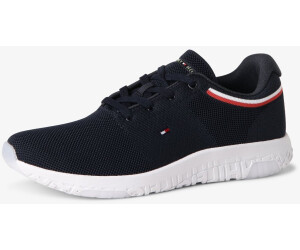 tommy hilfiger black lightweight knit runner trainers