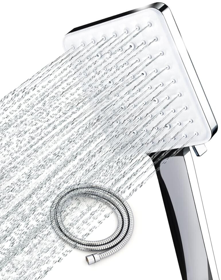 Newentor Shower Head with Hose 1.5 m Chrome