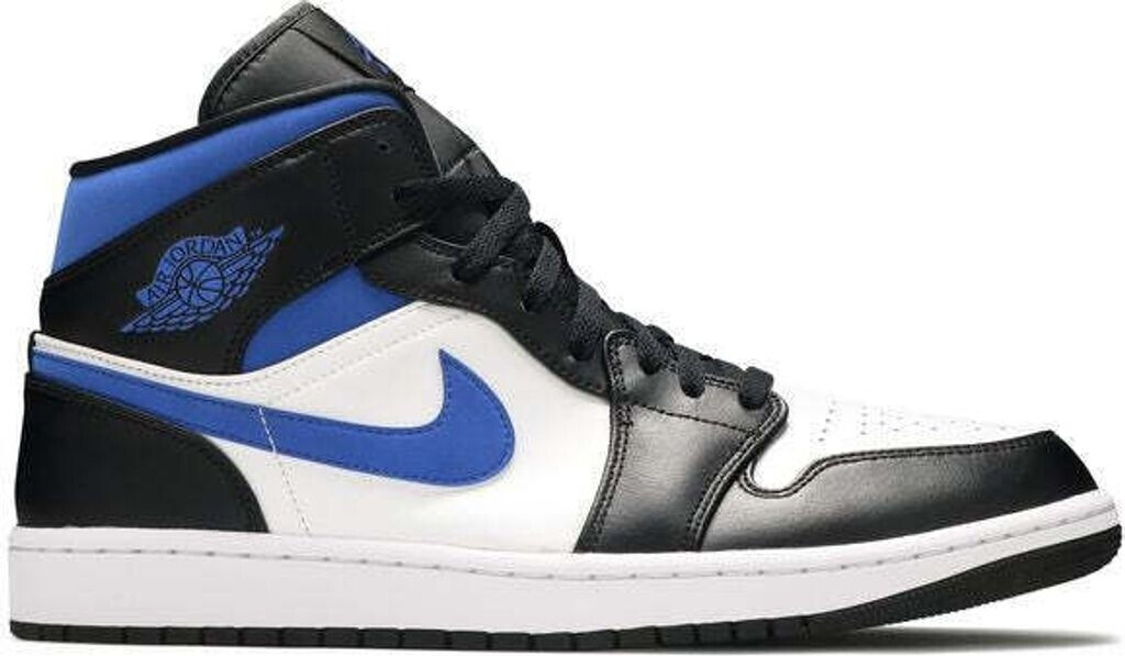 Air jordan 1 mid blue and black sales