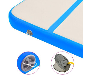 vidaXL Inflatable Gym Mat with Pump 600 x 100 x 15 cm blue
