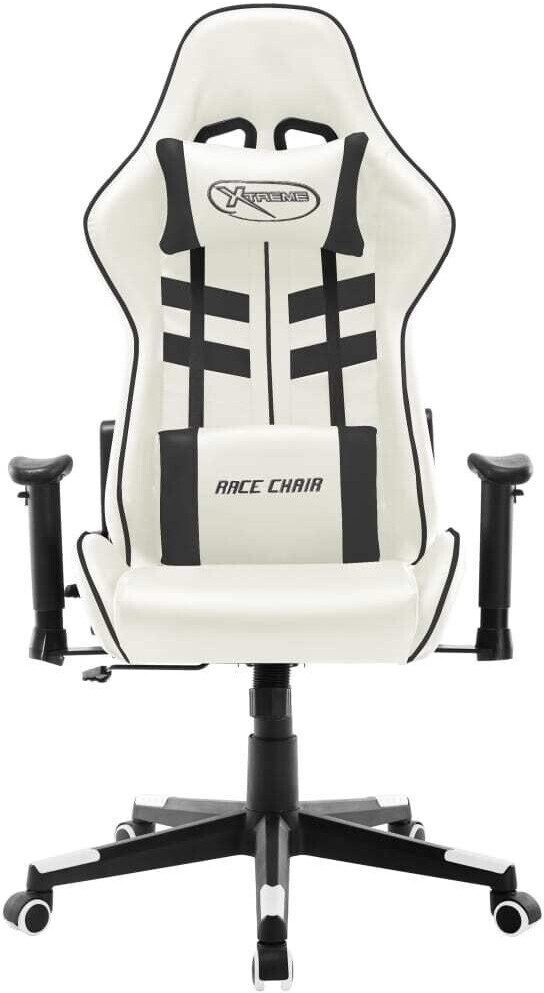 vidaXL Chaise gaming en PU (20506) blanc