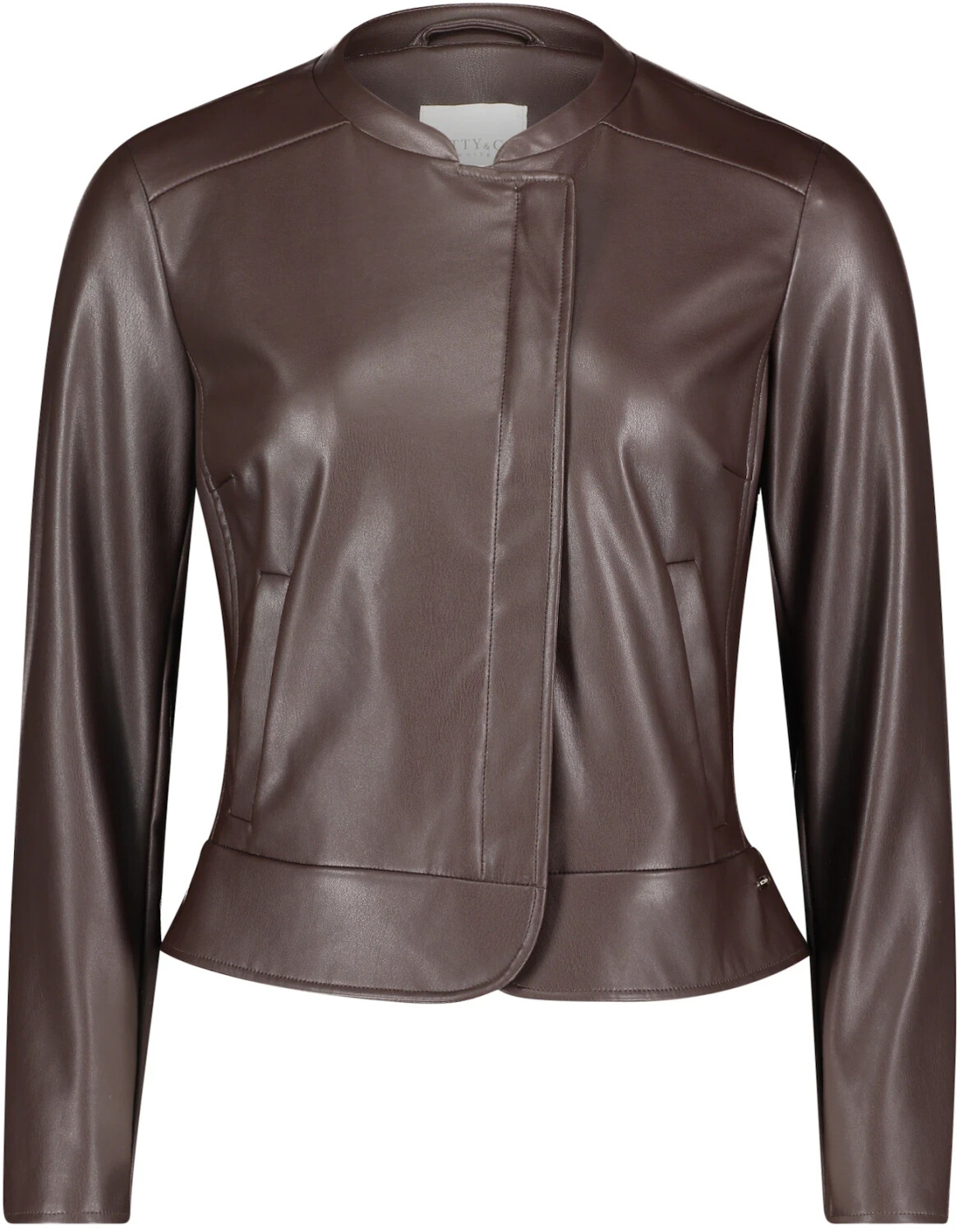 Betty Barclay Faux Leather Jacket chocolate