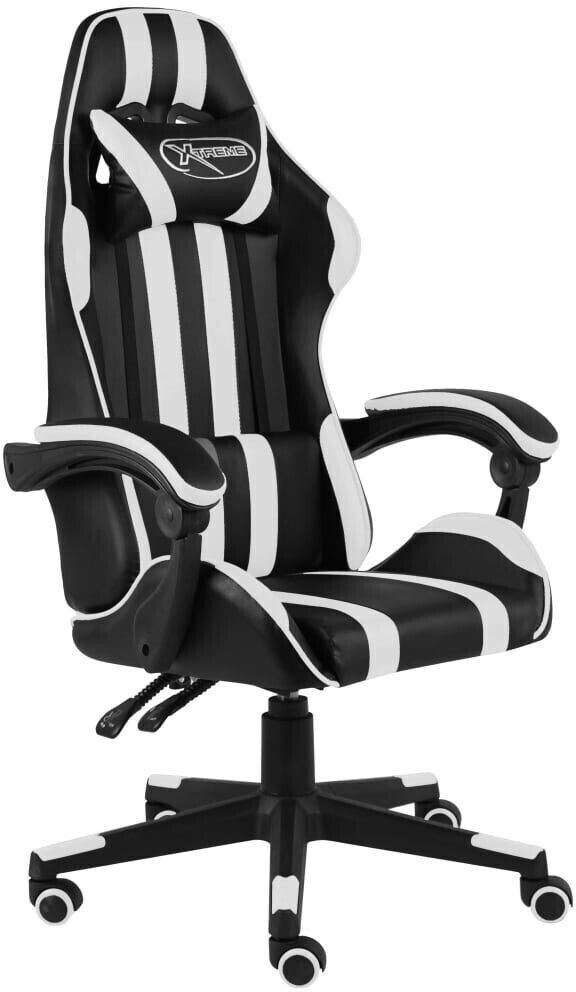 vidaXL Chaise de jeu en cuir synthétique (100 % PVC) blanc (20524)