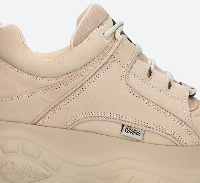 Buffalo classic low nubuck leather beige clearance
