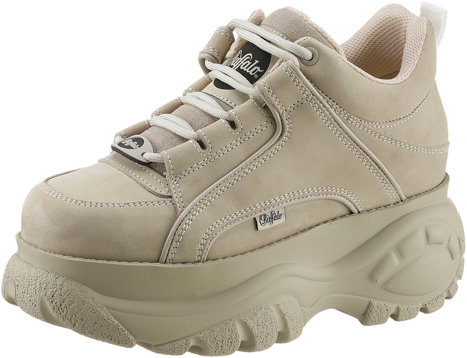 Buffalo London Classic Low Leather Nubuk cream