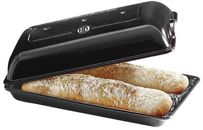 Emile Henry Moule Ciabatta en céramique Gris Fusain