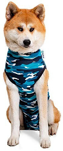 Suitical Dog Recovery Suit L Blue Camouflage