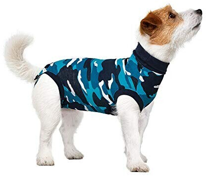 Suitical Dog Recovery Suit XXS Blue Camouflage