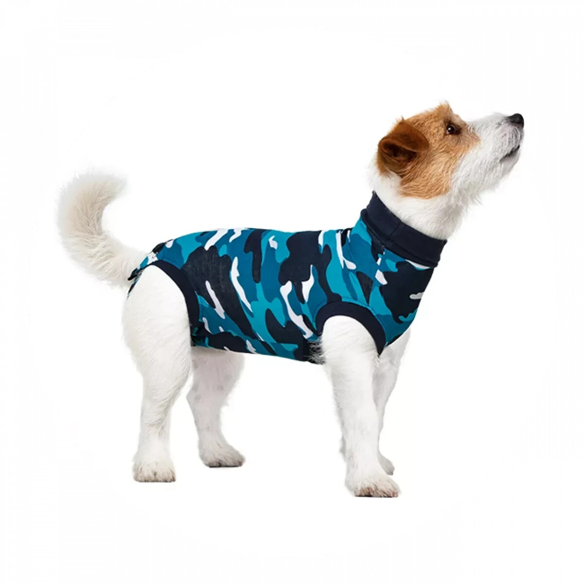 Suitical Dog Recovery Suit M+ Blue Camouflage