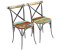 vidaXL Chair in Reclaimed Wood (Set of 2)