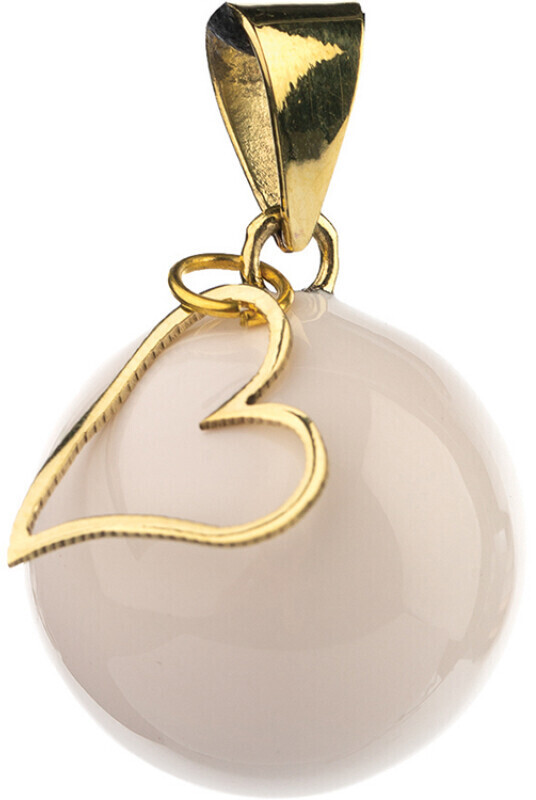 Babylonia Bola de grossesse blanc avec grigri coeur doré
