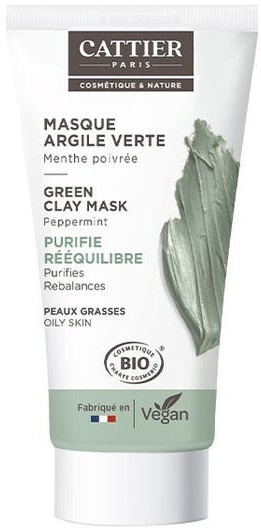 Cattier Masque argile verte menthe poivrée (30 ml)