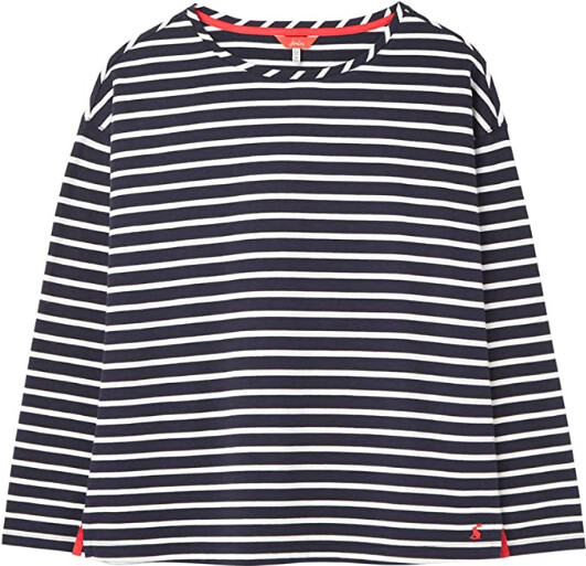 Joules Clothing Womens Marina Dropped Shoulder Jersey Top blue white