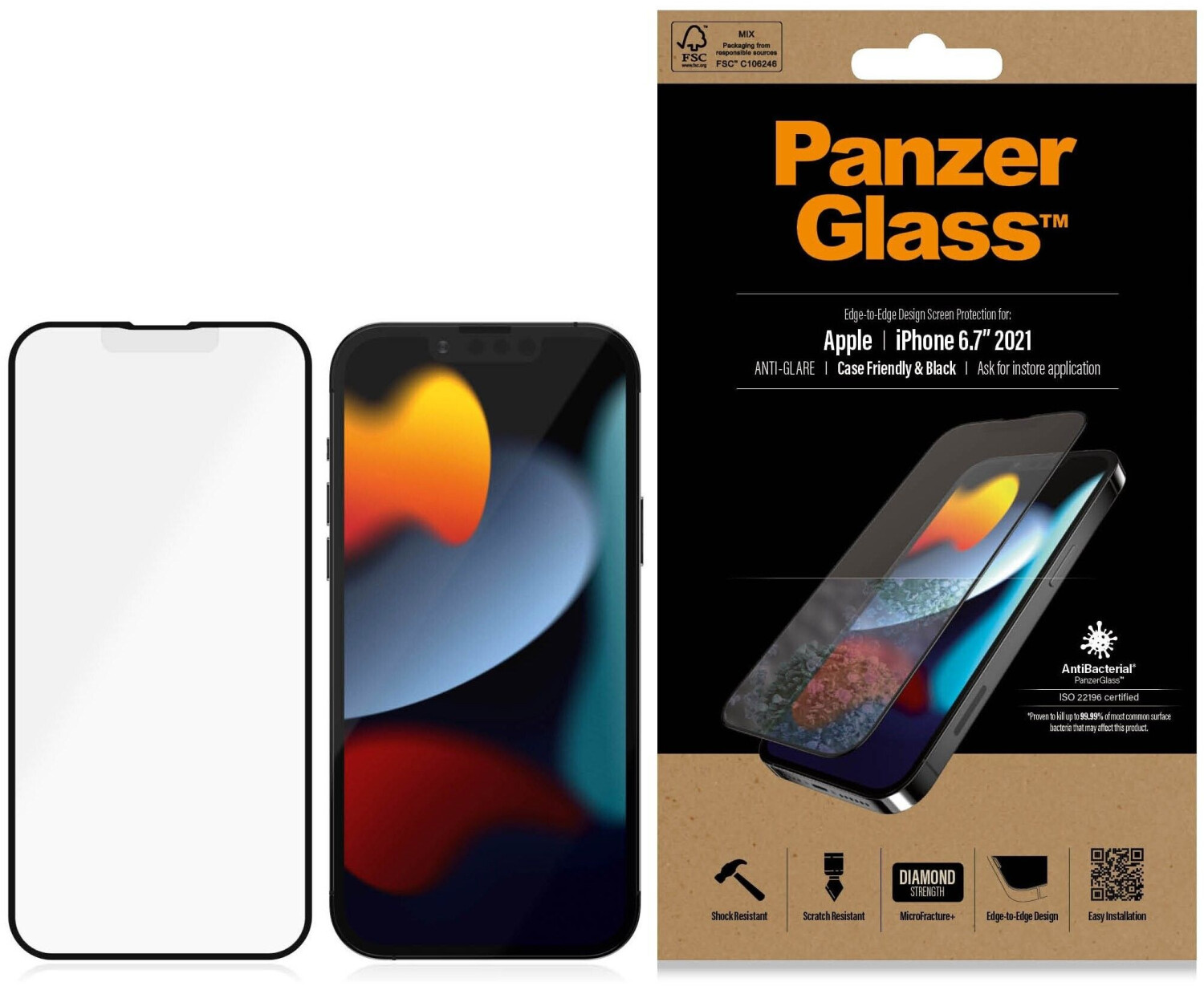 PanzerGlass Case Friendly E2E AG Screen Protector iPhone 13 Pro Max