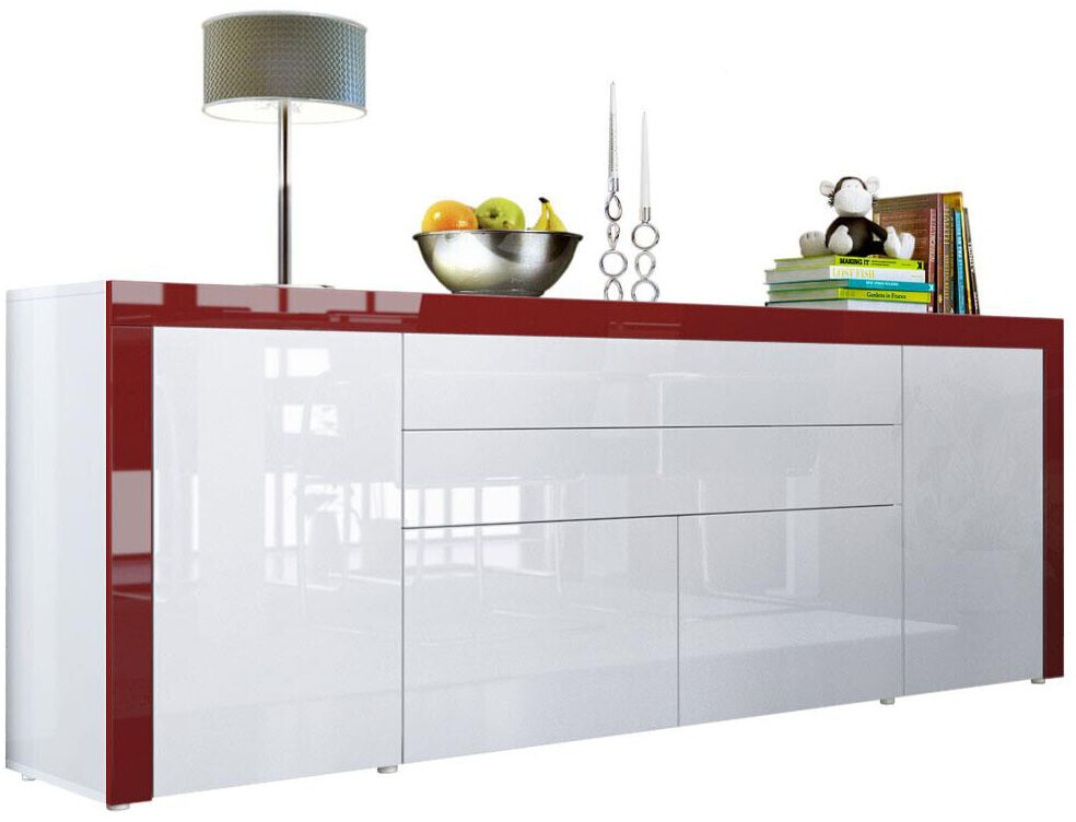 Vladon La Paz V2 200x72cm White/Bordeaux (50000807)