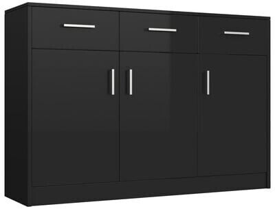 vidaXL Sideboard 110x30x75cm Black (800709)