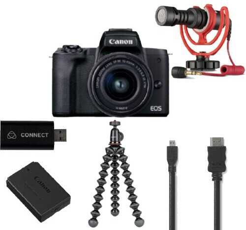 Canon EOS M50 Mark II Live-Streaming-Kit 15-45mm Black