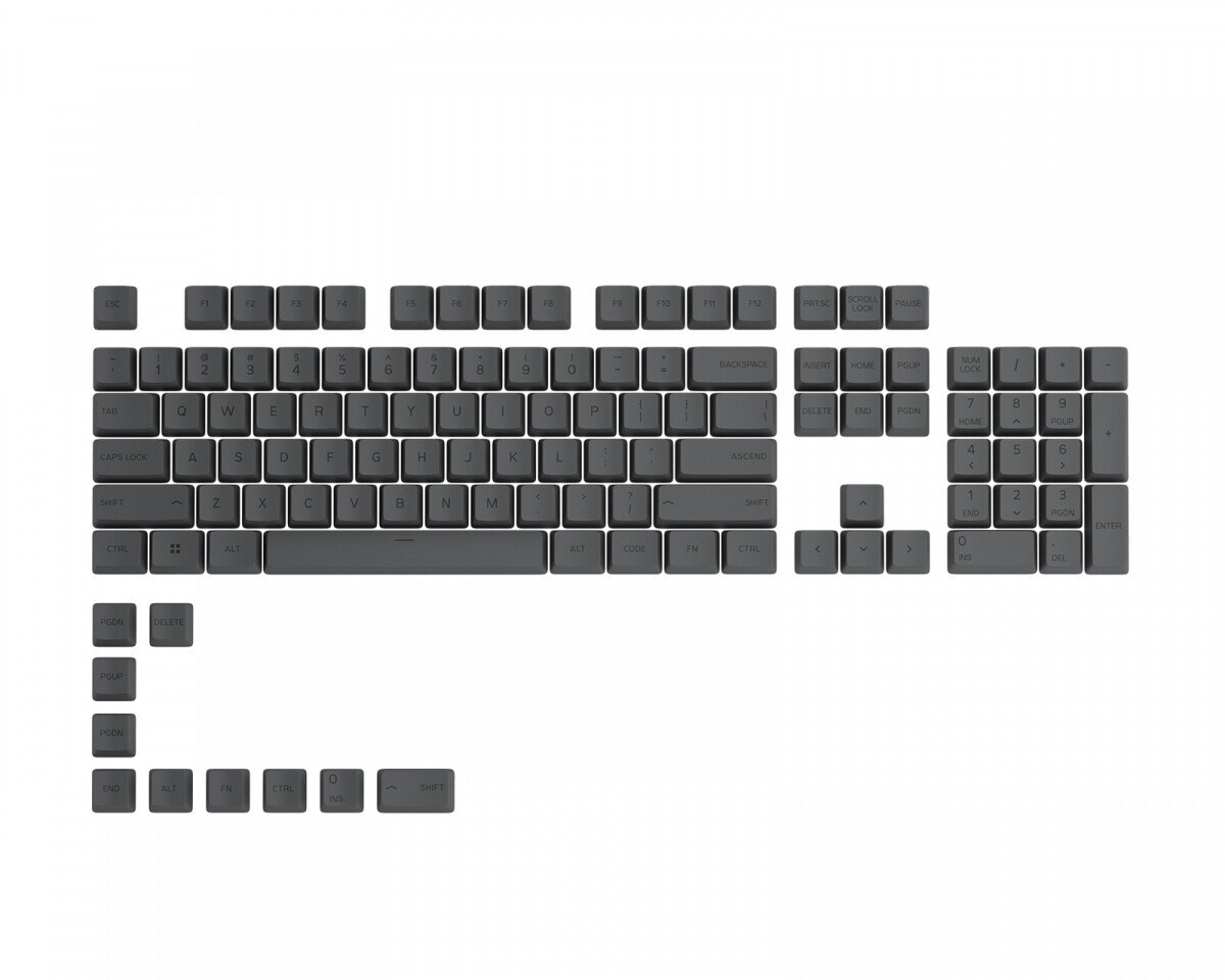 Glorious PC Gaming Race GPBT Keycaps Black Ash US