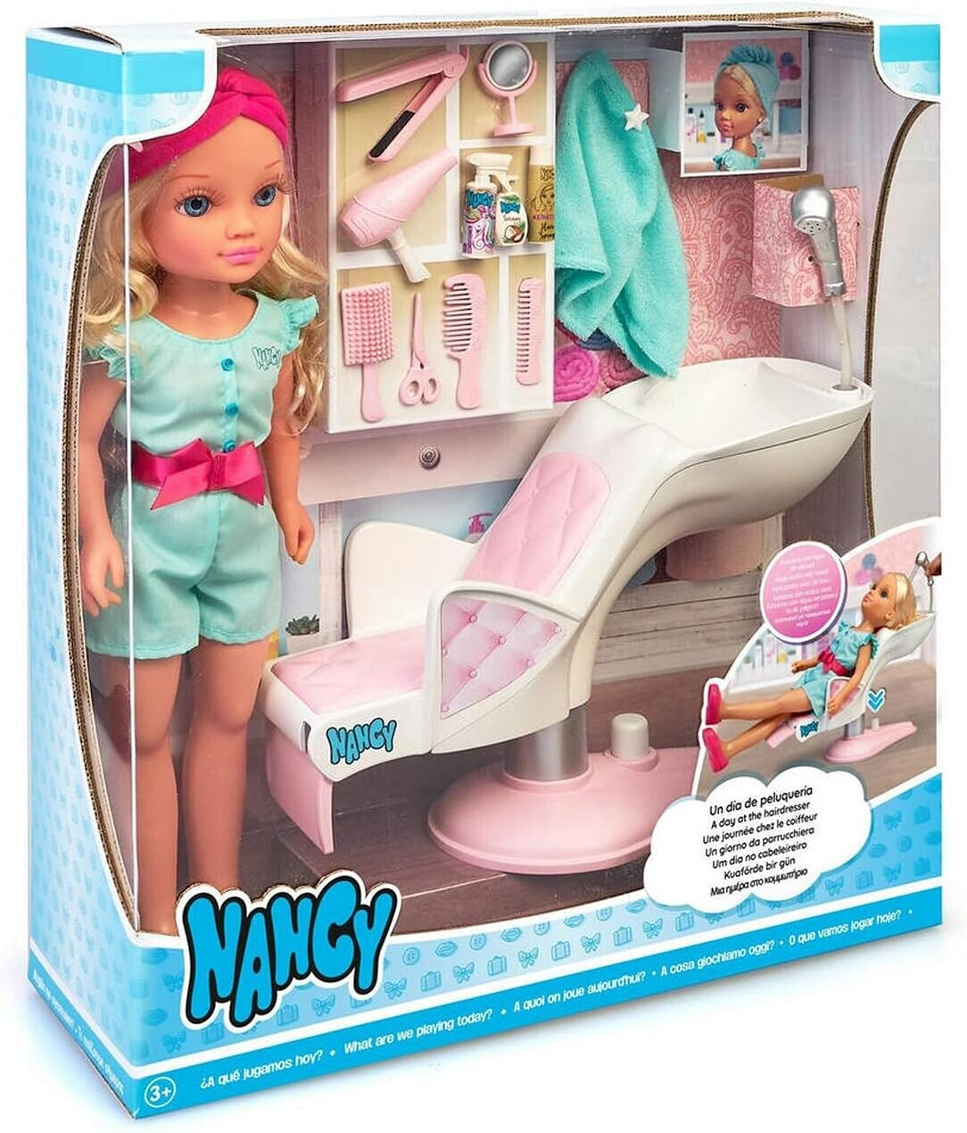 Nancy - Un Giorno In California, Bambola 43cm Con Macchina Rosa E Pattini, Per Bambine Da 3 Anni In Su