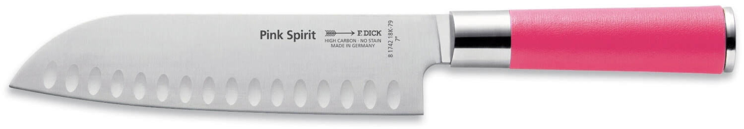 Friedr.Dick Pink Spirit Santoku with scalloped edge 18 cm