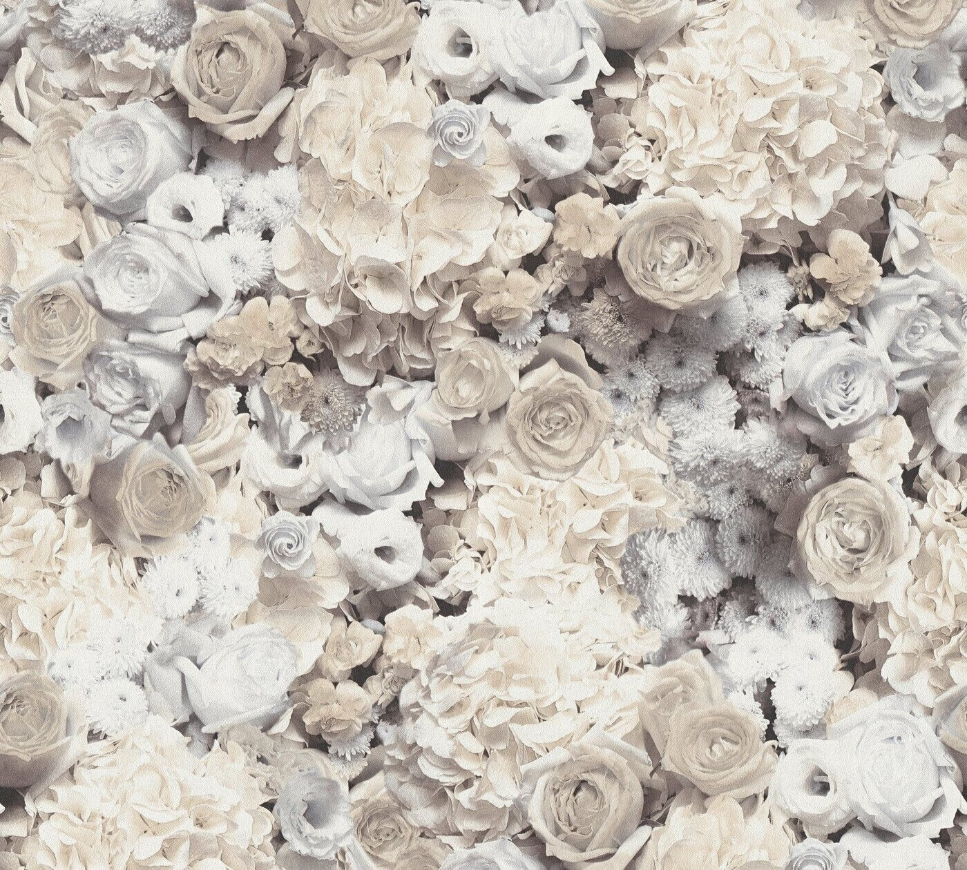 A.S. Creation Trendwall floral Roses grey-black-white