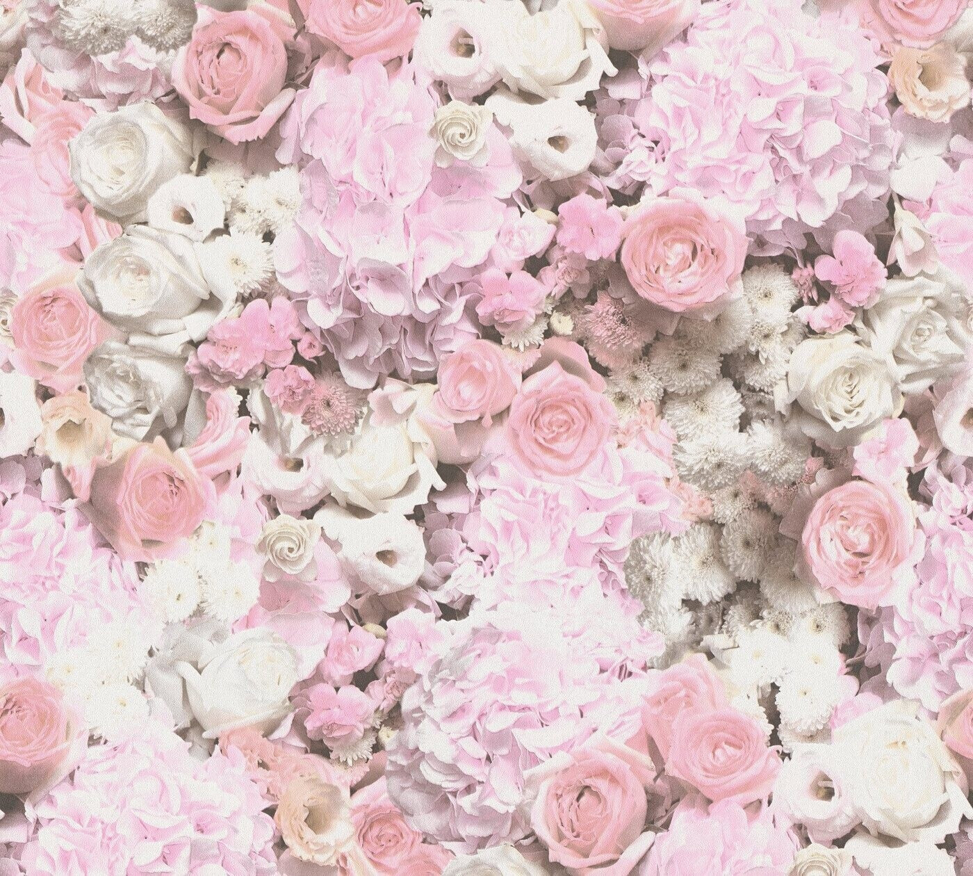 A.S. Creation Trendwall floral Roses pink-white