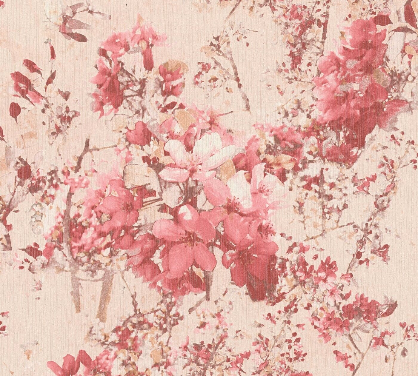A.S. Creation Attractive floral red-pink-beige