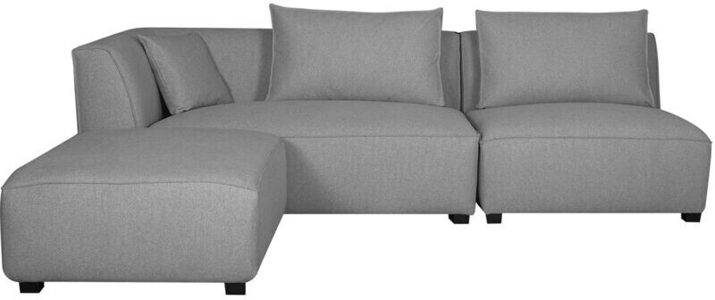 Miliboo Canapé d'angle gauche modulable Pluriel gris clair