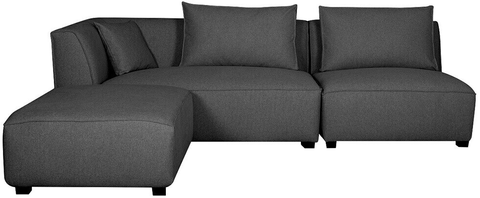 Miliboo Canapé d'angle gauche modulable Pluriel anthracite