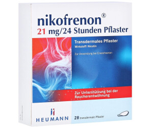 nikofrenon 21 mg/24 Stunden Pflaster: Nichtraucher werden mit nikofrenon -  Nikotinpflaster, Wirkstoff Nikotin, 28 Stück : : Drogerie &  Körperpflege