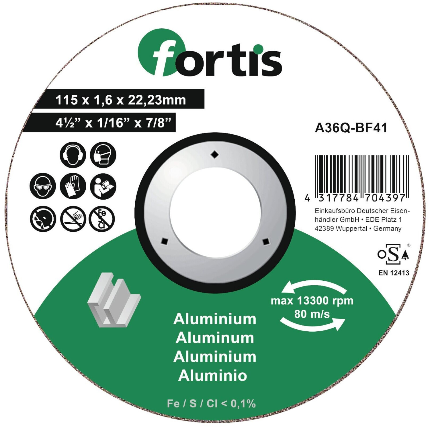 Fortis ALU NE 115 x 1,6 mm