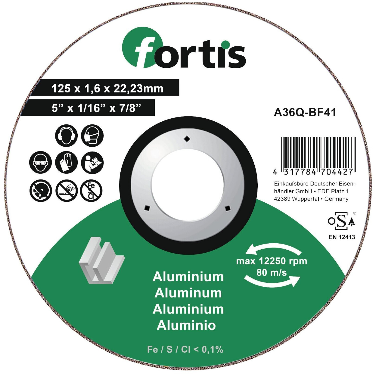 Fortis ALU NE 125 x 1,6 mm