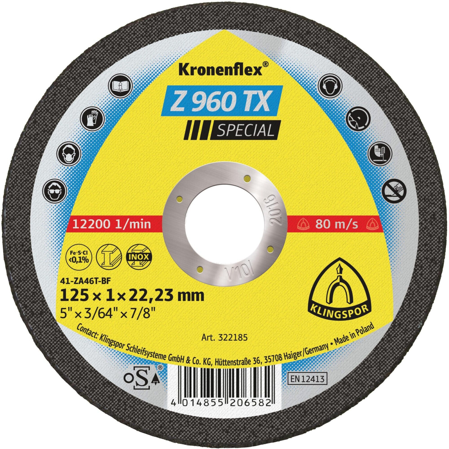 Klingspor Z960TX 115 x 1,0 mm (322184)