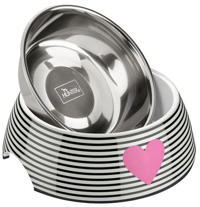 HUNTER Gamelle pour chien 350ml White/Black HUNTER Gamelle pour chien 350ml White/Black