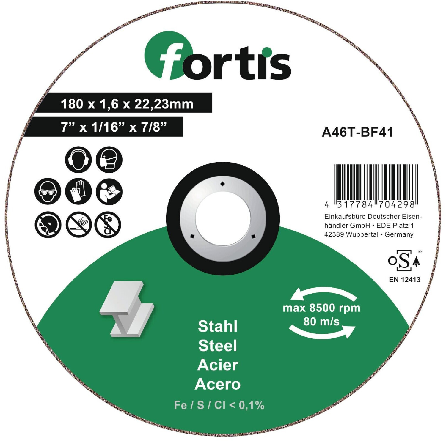 Fortis 180 x 1,6 mm (4317784704298)