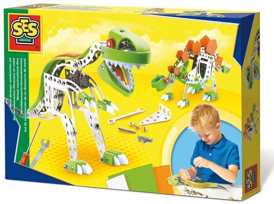 SES Creative Metal construction set dinosaur green